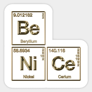 Element Of Being Nice Periodic Table Sticker